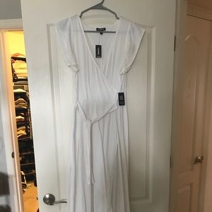 Express white wrap dress